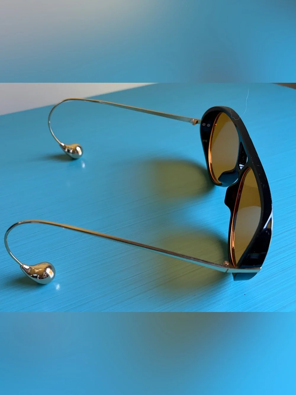 Aviator Sunglasses with Orange Lenses